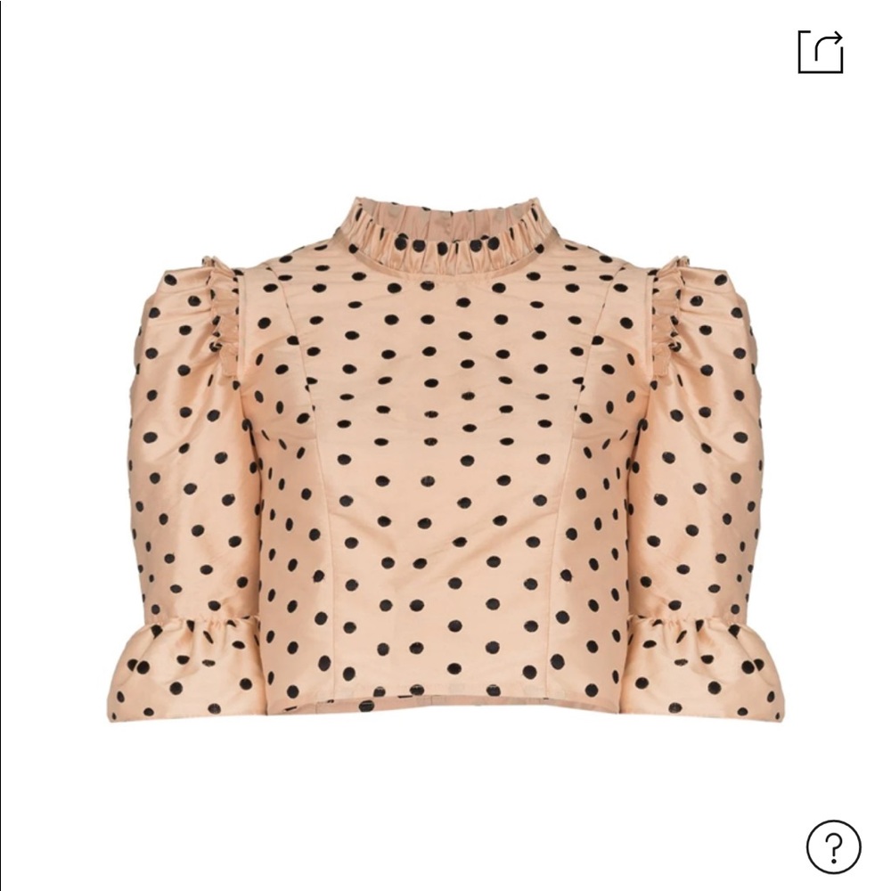 Batsheva Spring Prairie Top beige taffeta